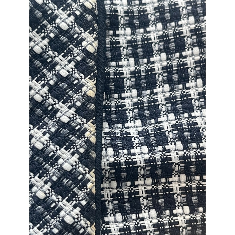 00779 Evan Picone Petite Black Navy White Plaid Blazer Jacket 10P PreOwned - Picture 12 of 15